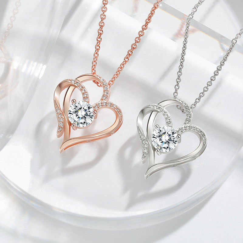 Eros Double Love Zircon Necklace - Kybele