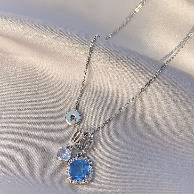 Azura Blue Zircon Necklace - Kybele
