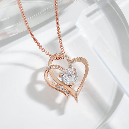 Eros Double Love Zircon Necklace - Kybele