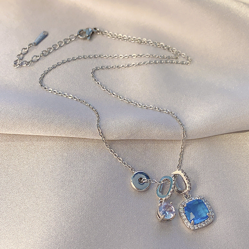 Azura Blue Zircon Necklace - Kybele