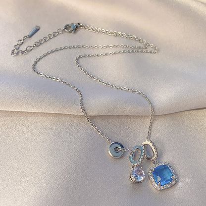 Azura Blue Zircon Necklace - Kybele