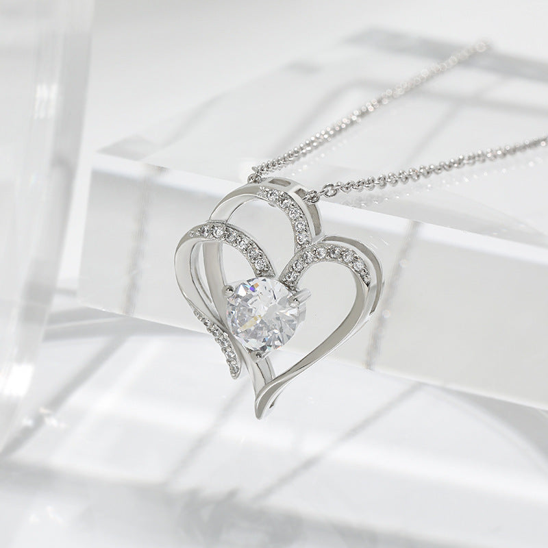 Eros Double Love Zircon Necklace - Kybele