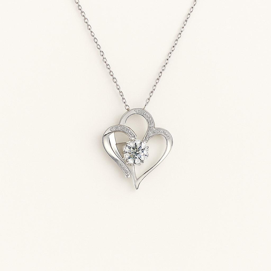 Eros Double Love Zircon Necklace - Kybele