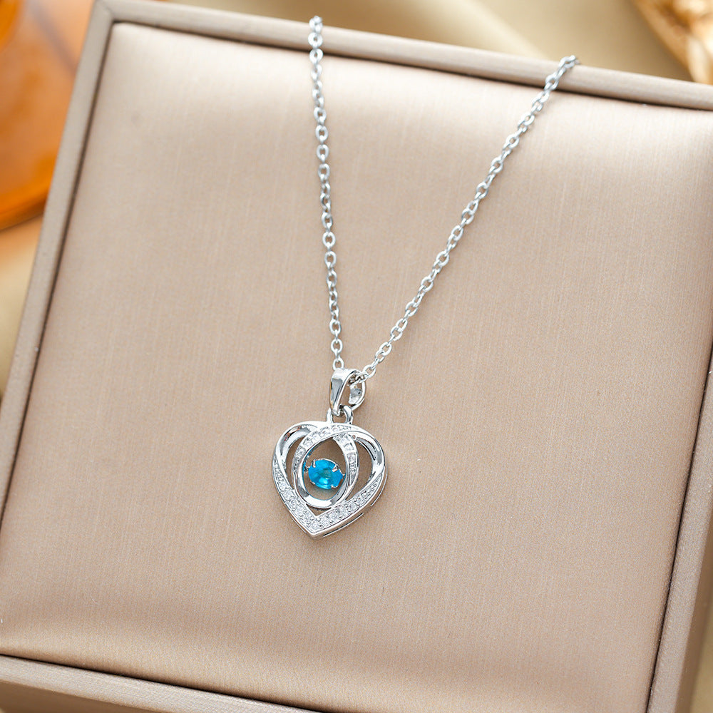 Viora Dancing Heart Necklace - Kybele
