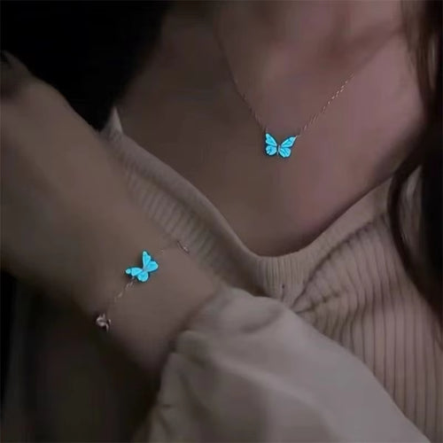 Lunara Butterfly Necklace Bracelet - Kybele