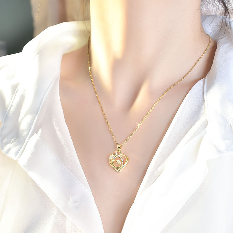 Viora Dancing Heart Necklace - Kybele
