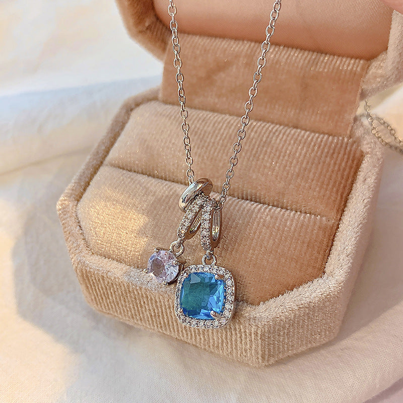 Azura Blue Zircon Necklace - Kybele