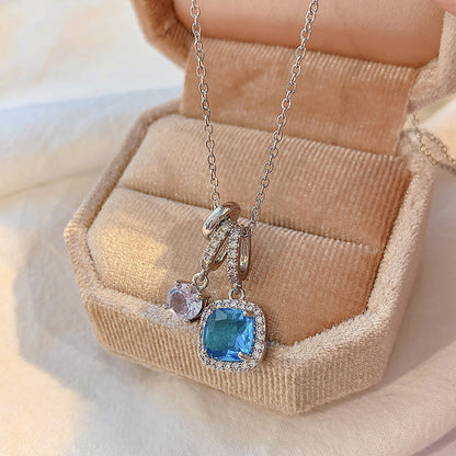 Azura Blue Zircon Necklace - Kybele