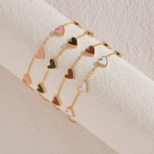 Amora Heart Drop Bracelet - Kybele